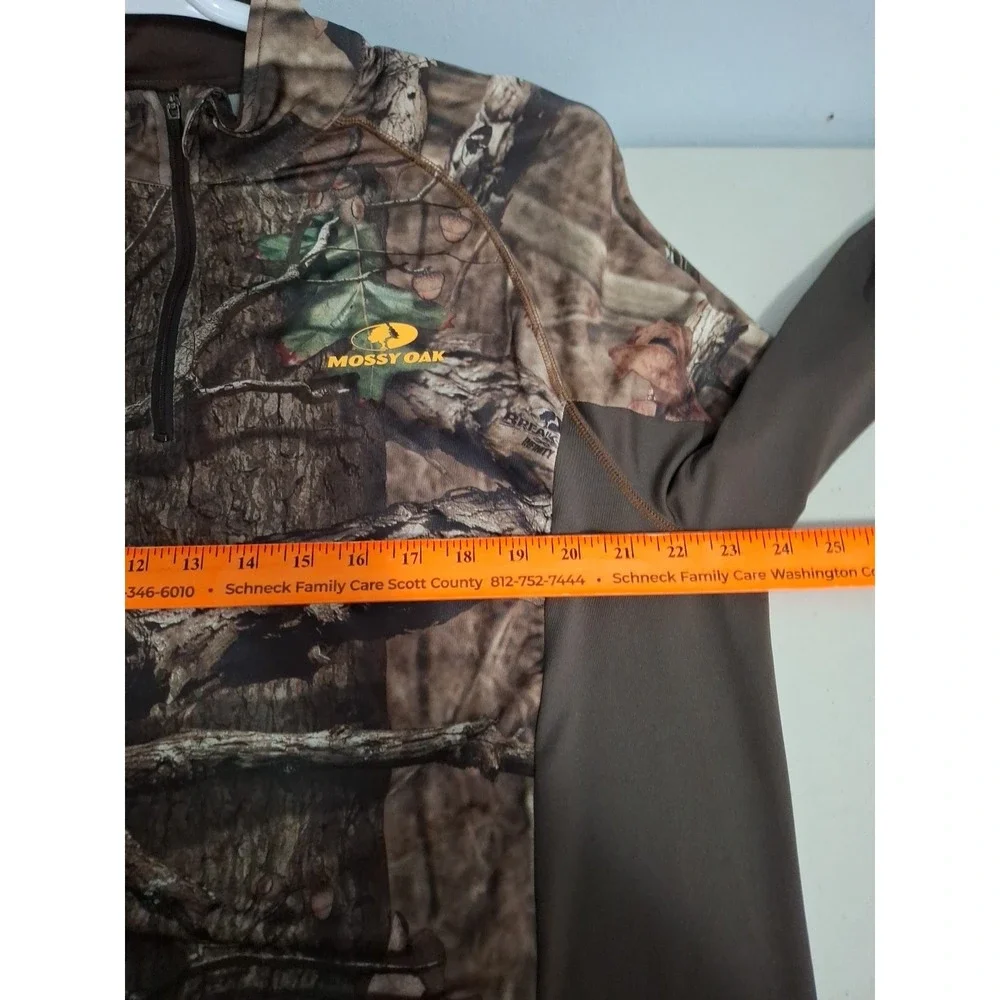 Mossy Oak Break Up Infinity Scemt Factor Men's‎ Large 1/2 Zip Shirt